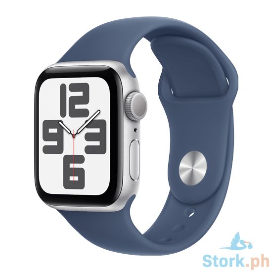 Picture of Apple Watch SE GPS 44mm Silver Aluminium Case with Denim Sport Band