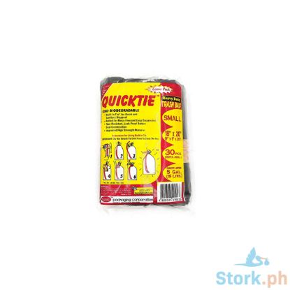 Picture of Quicktie Trash Bag Eco Small, Black