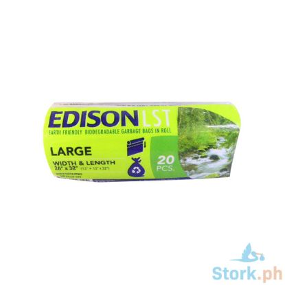 Picture of Edison LST Biodegradable Garbage Roll Bag Black XXL