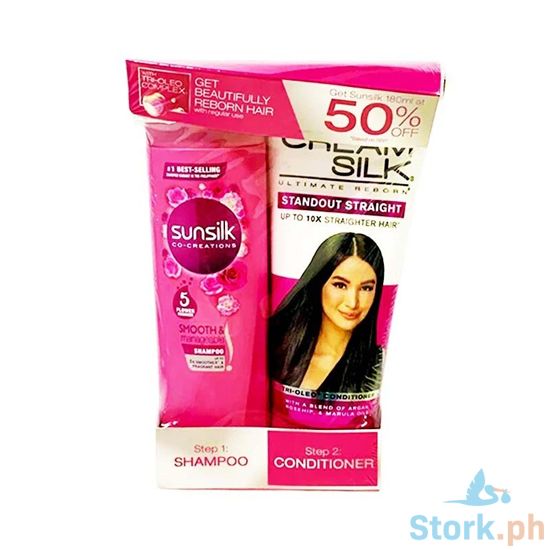 Picture of Cream Silk Standout Straight Conditioner 180mL + Sunsilk Smooth & Manageable Shampoo 180mL