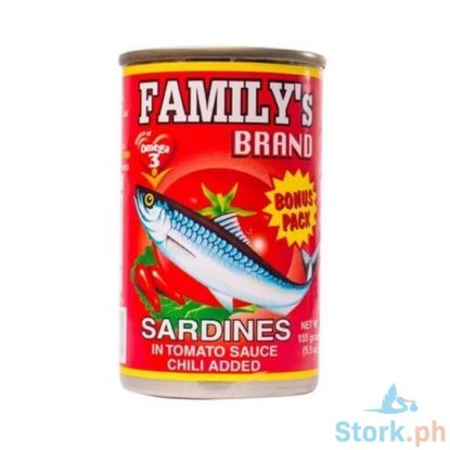 Picture of Family's Brand Sardines in Tomato Sauce Chili Added Bonus Pack 155g
