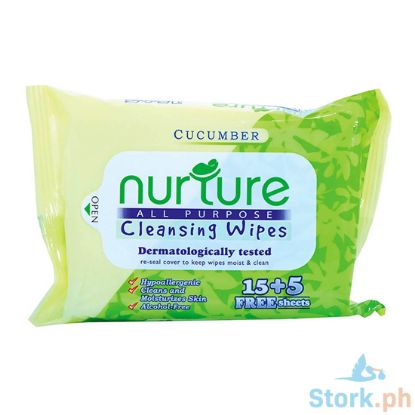 Picture of Nurture All Purpose Cleansing Wipes 15 + 5 Free Sheets